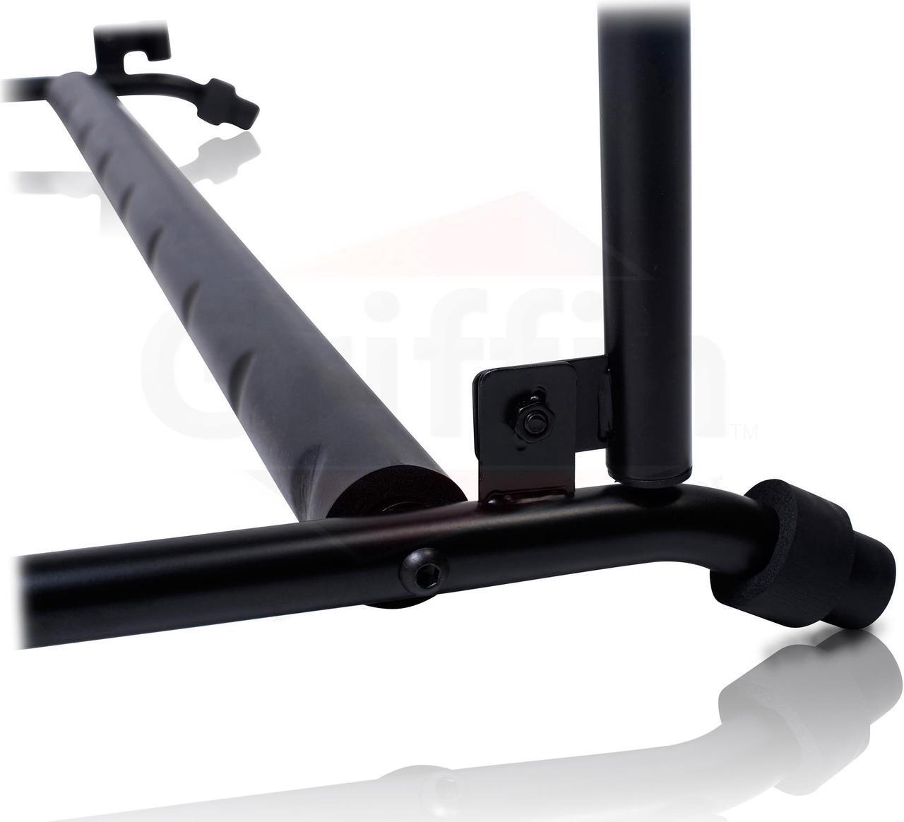 Alt view image 2 of 7 - Five Guitar Rack Stand by GRIFFIN | Holder for 5 Guitars & Folds Up For Easy Transport | Neoprene Tubing Accessories | Ideal For Music Bands, Recording Studios, Schools, Stage Performers & Artists