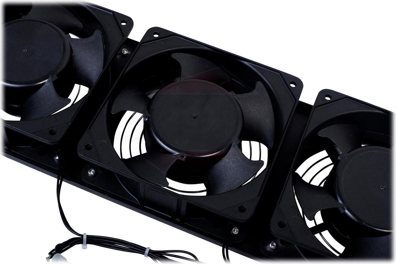 Alt view image 6 of 7 - 2 PACK - Rackmount Cooling Fan by Griffin | 3U Ultra-Quiet Triple Exhaust Fans, Keep Studio Audio Equipment Gear Cool | Rack Mount on Network IT System Server Rails | Temperature Control Panel Cabinet