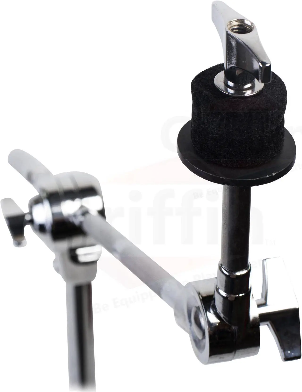 Alt view image 3 of 7 - Cymbal Stand With Boom Arm by GRIFFIN (Pack of 2) | Drum Percussion Gear Hardware Set with Double Braced Legs | Counterweight Adapter for Mounting Heavy Duty Crash, Ride, Splash Cymbals For Drummers