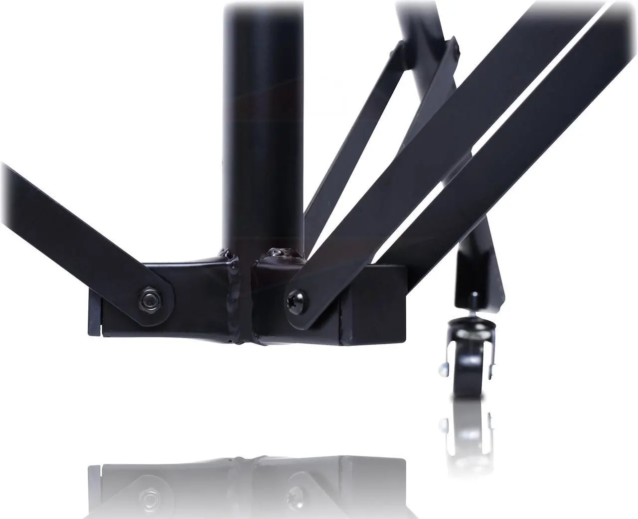Alt view image 3 of 8 - GRIFFIN Professional Studio Microphone Boom Stand with Casters | Extended Height Recording Mic Holder Tripod on Wheels | Tall Telescoping Arm Mount & Retractable Legs for Vocals, Choir, Overhead Drums