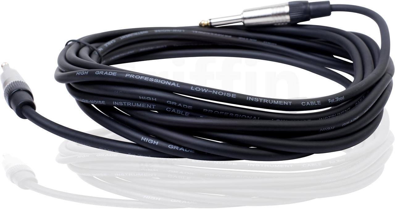 Alt view image 3 of 6 - 24 PACK - FAT TOAD 20FT Guitar Cords Instrument Cables | 24 AWG Patch Conductor for Electric Guitar, Bass, Amplifier, Speaker, Keyboard & Recording Studio | Shielded 1/4 Inch Gold Straight-End Wires