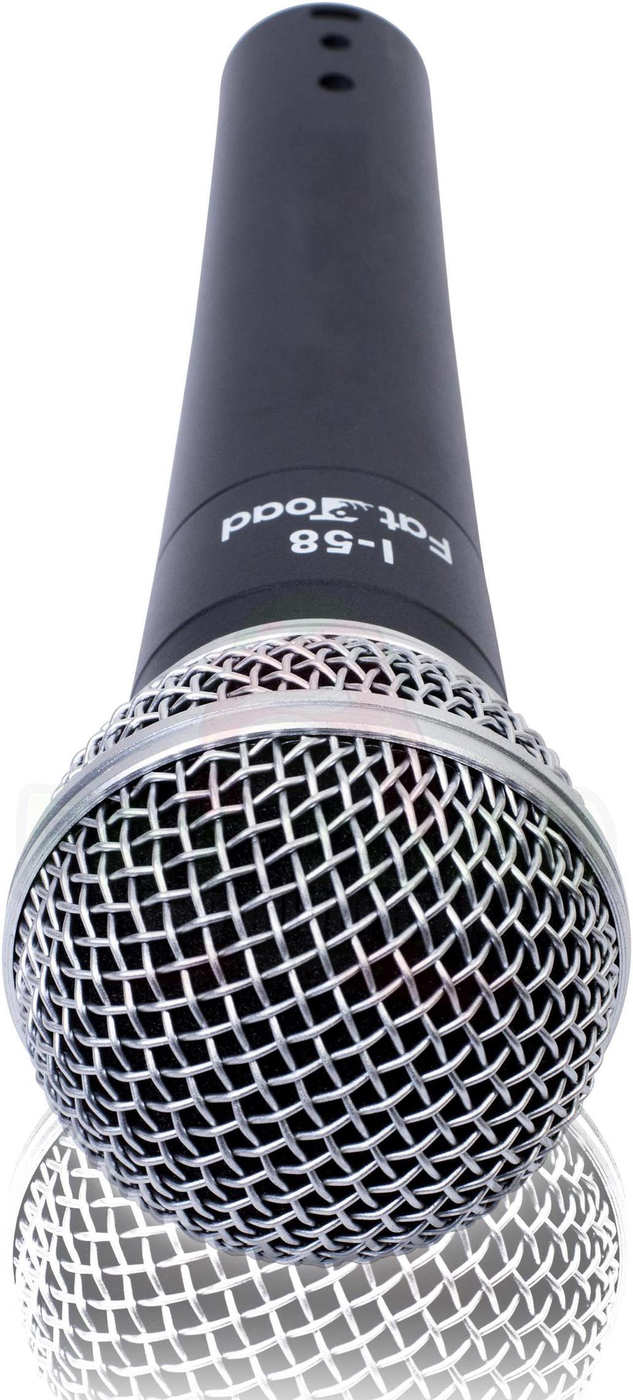 Alt view image 2 of 7 - Professional Cardioid Dynamic Microphones & Clips (6 Pack) by FAT TOAD | Vocal Handheld, Unidirectional Mic | Singing Microphone Designed for Music Stage Performances & Studio Recording or DJ Karaoke