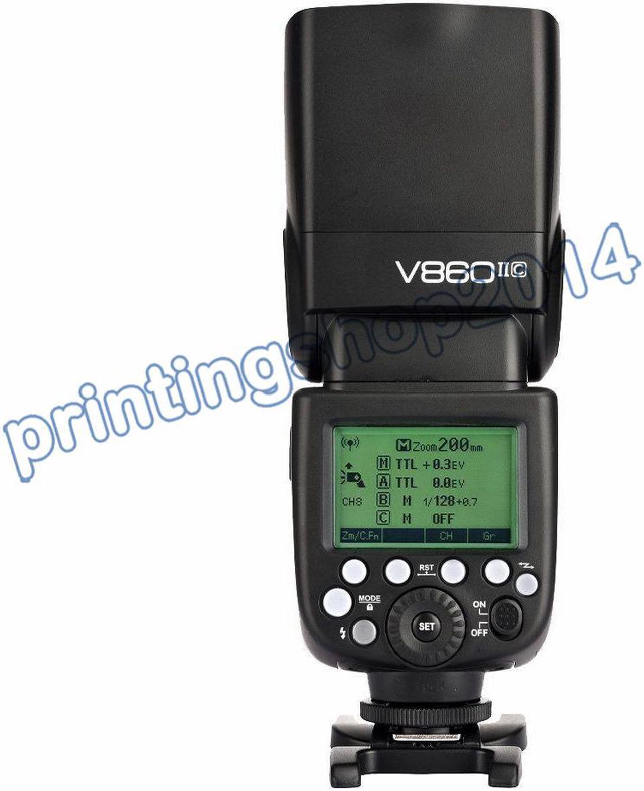 Alt view image 4 of 6 - US Stock Godox V860II-C TTL HSS 2.4G Wireless Flash Speedlite for Canon Cameras, with build-in Godox 2.4G wireless X system, GN60 high guide number, and 20-200 zoom flash coverage.