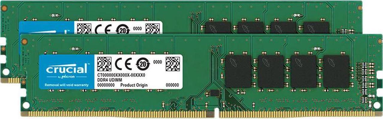 Crucial 8GB Kit (4GBx2) DDR4 2666 MT/s (PC4-21300) CL19 x8 UDIMM 288-Pin Memory - CT2K4G4DFS8266