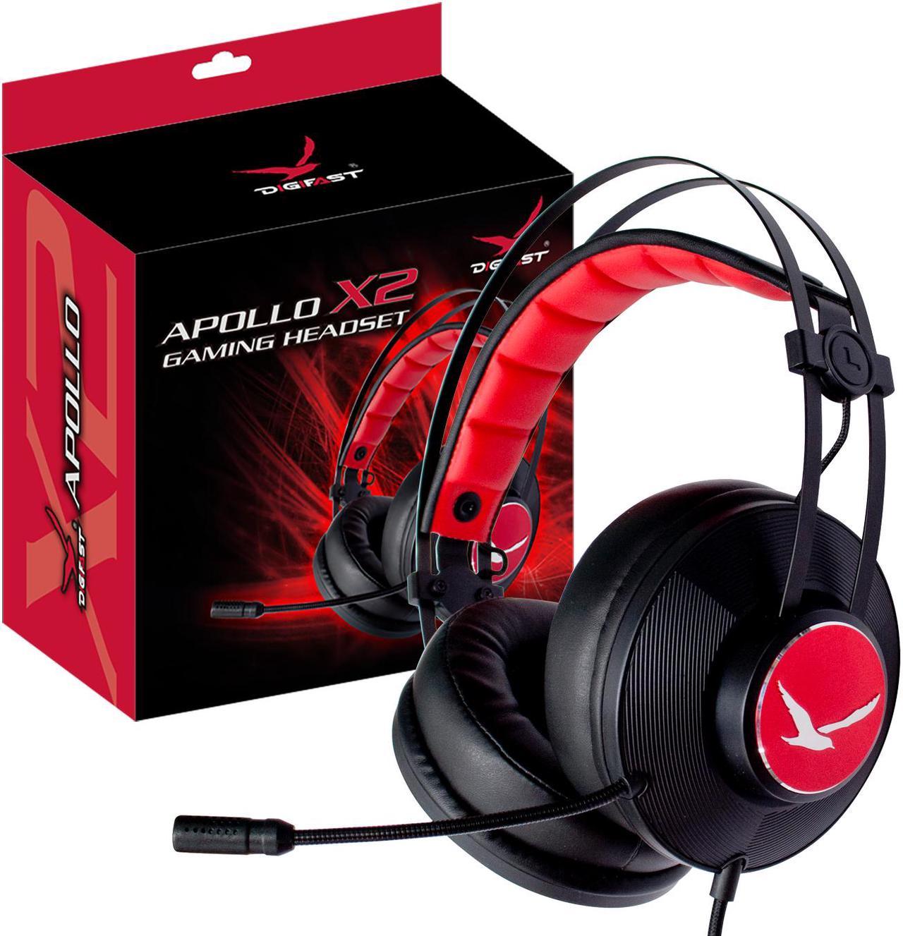 Digifast Headset Apollo Series X2, Lightweight, Noise-Canceling Adjustable Microphone, Remote Vol/Mic Control, Plug & Play, 3.5 Mm Audio Jack