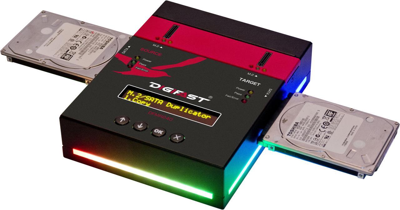 Alt view image 4 of 8 - M.2 NVMe SATA RGB Duplicator And Sanitizer 1-1