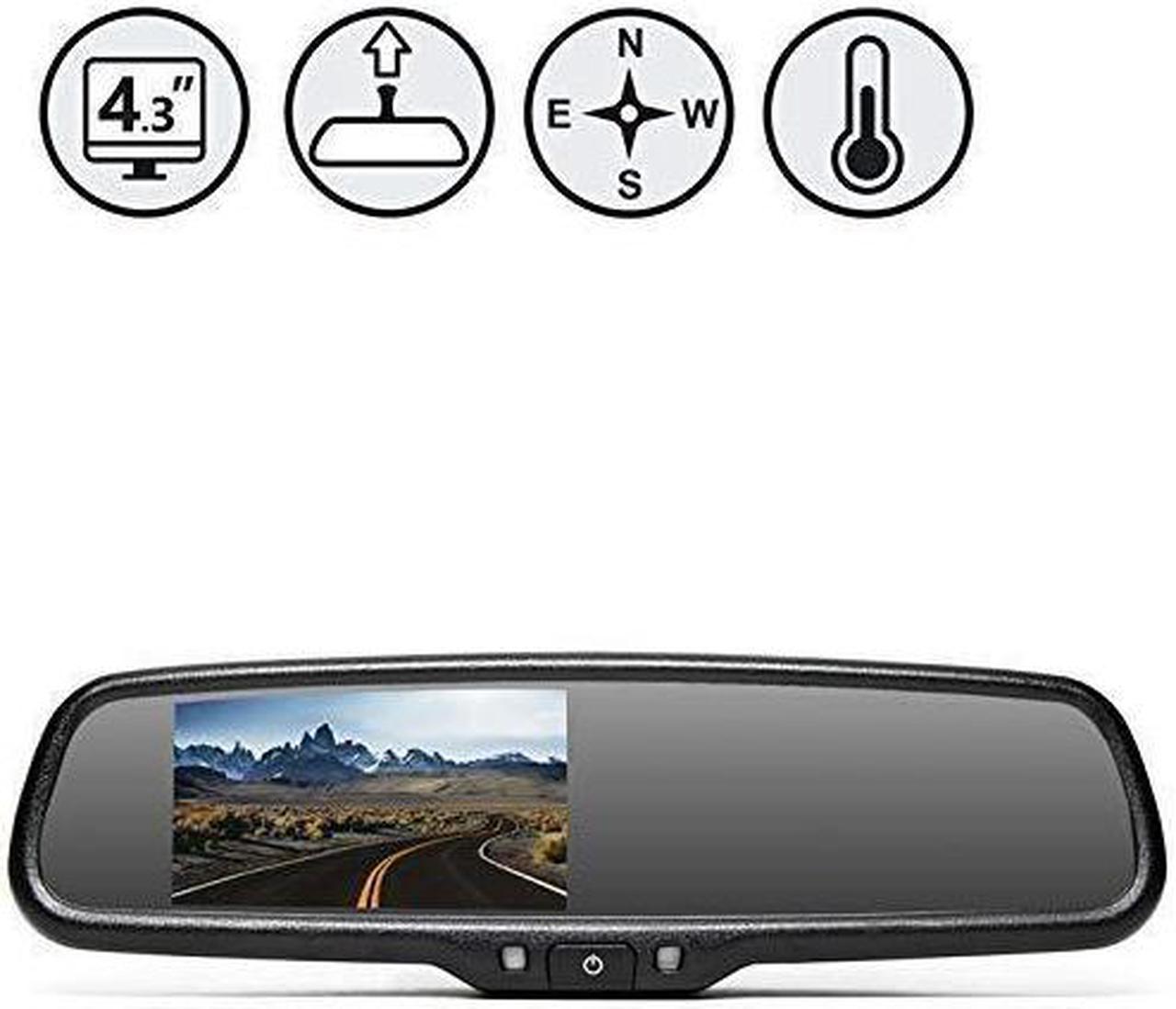 G-Series Rear View Replacement Mirror Monitor with Compass and Temperature