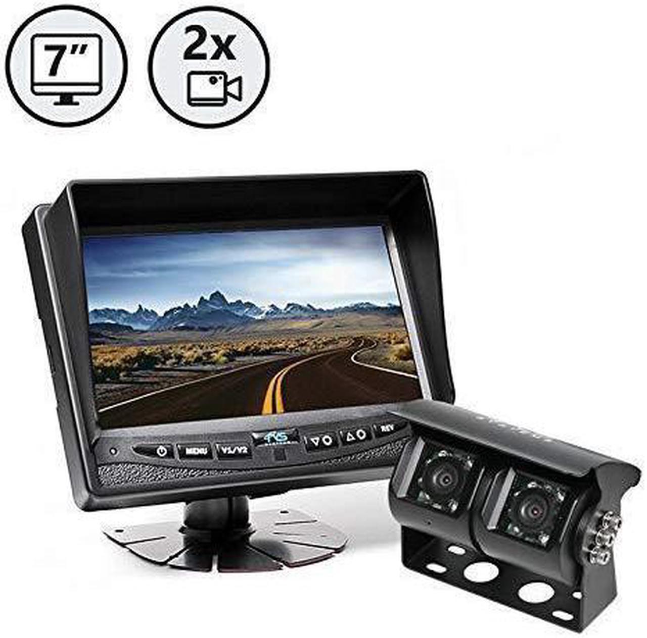 [Duplicate]7" Display, Dual Lens Backup Camera, 2 x 66' Cables