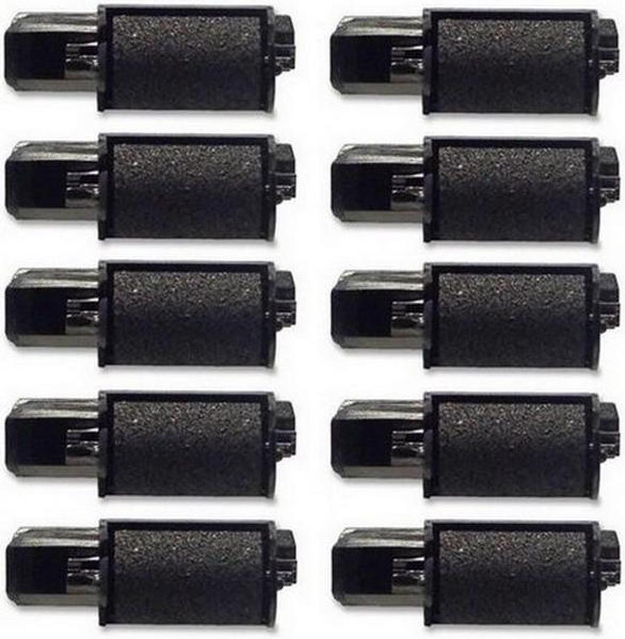 Alt view image 2 of 7 - SuppliesMAX Compatible Replacement for Casio FR-105S/FR-1215/HR-8/HR-100/HR-150/HR-200/PCR-250/PCR-255/PCR-260/PCR-275 Black Ink Rollers (10/PK) (IR-40_10PK)