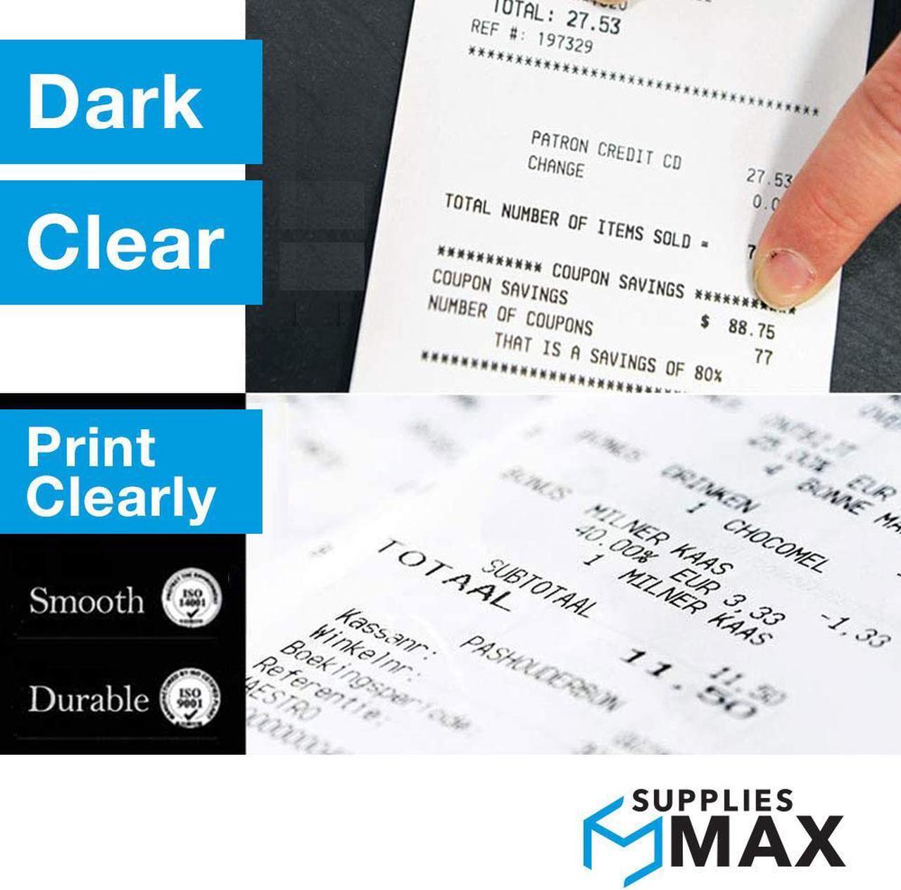 Alt view image 6 of 7 - SuppliesMAX Compatible Replacement for Pyramid Tech 6000/6400/M1000/PTI-1000/PTI-3000 Black/Red Time Clock Printer Ribbons (6/PK) (PYD021010BR)