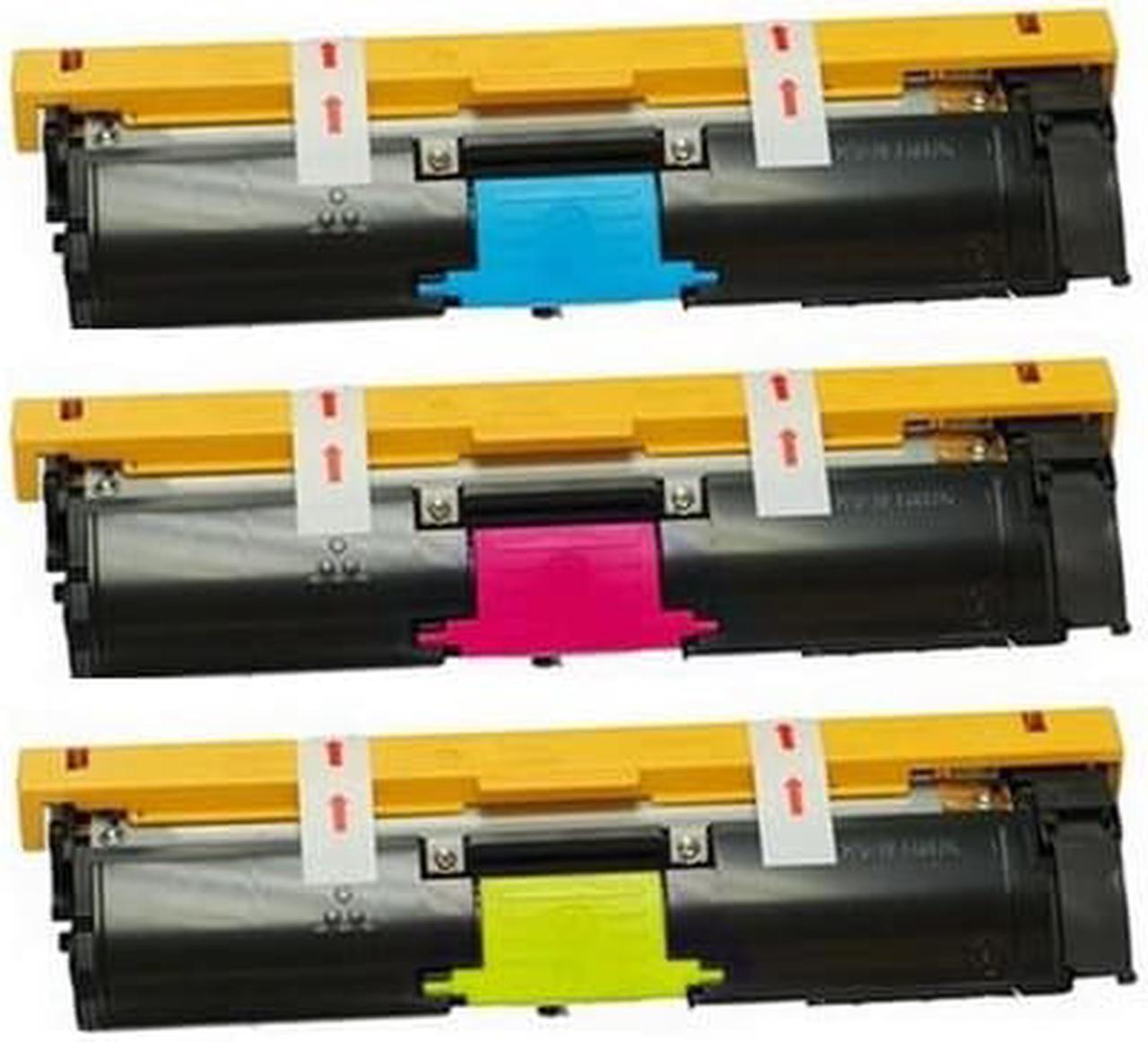 Alt view image 2 of 7 - SuppliesMAX Compatible Replacement for Konica Minolta Magicolor 2400/2430/2450/2480/2490/2500/2530/2550/2590 High Yield Toner Cartridge Combo Pack (C/M/Y) (1710595-002)