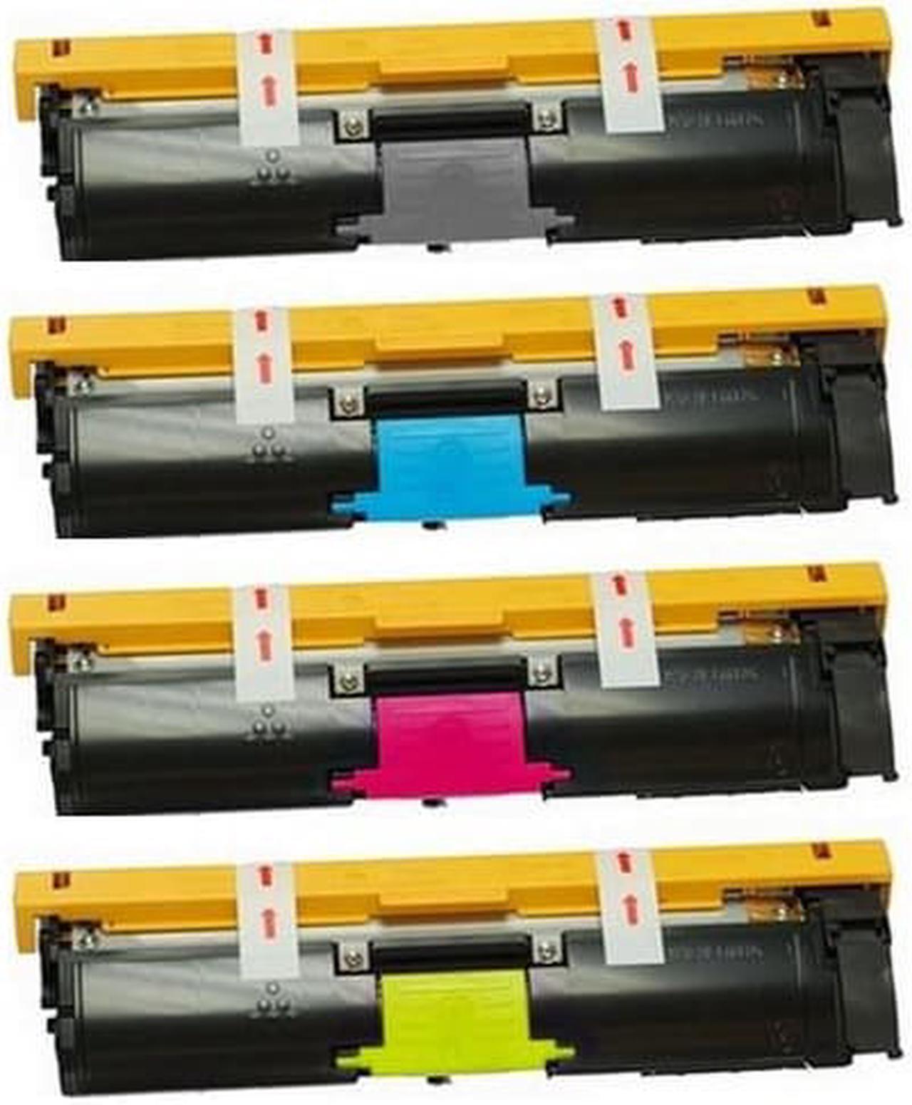 Alt view image 2 of 7 - SuppliesMAX Compatible Replacement for Konica Minolta Magicolor 2400/2430/2450/2480/2490/2500/2530/2550/2590 High Yield Toner Cartridge Combo Pack (BK/C/M/Y) (1710589BCMY)