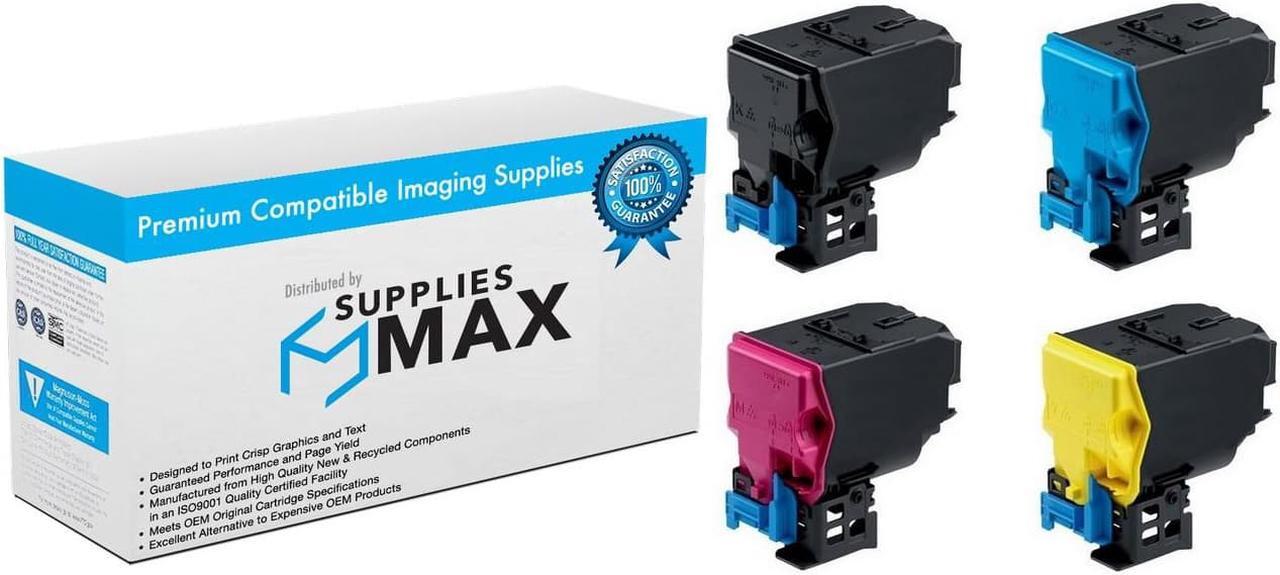 Main image of SuppliesMAX Compatible Replacement for Konica Minolta bizhub C25 Toner Cartridge Combo Pack (BK/C/M/Y) (A0X5C25MP)