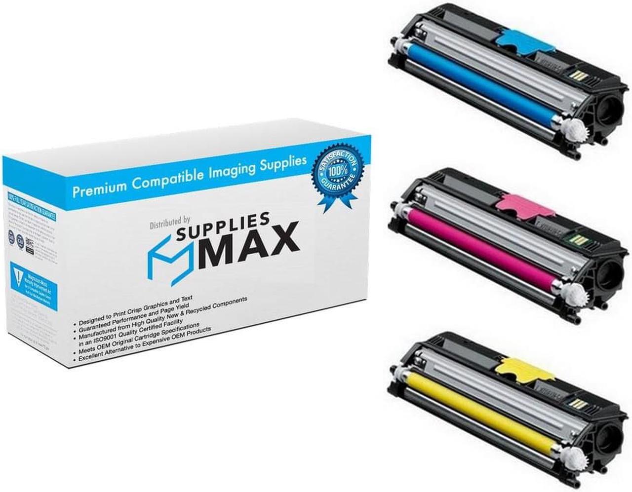 Main image of SuppliesMAX Compatible Replacement for Okidata C110/C130N/MC160/MC160N Toner Cartridge Combo Pack (C/M/Y) (TYPE D2) (4425071CMY)