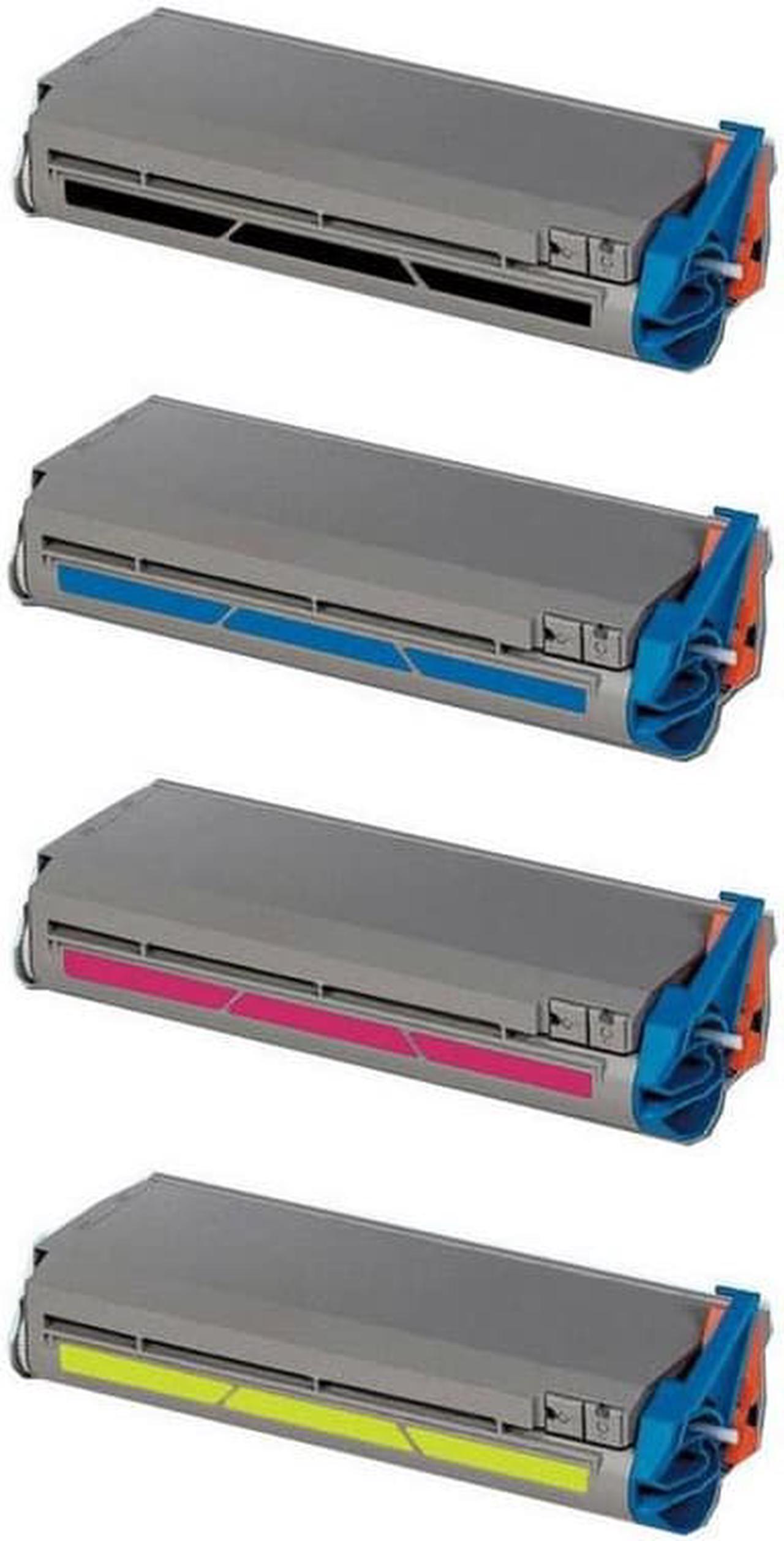 Alt view image 2 of 7 - SuppliesMAX Compatible Replacement for Okidata C7100N/C7300N/C7350N/C7500N/C7550N Toner Cartridge Combo Pack (BK/C/M/Y) (TYPE C4) (4196300BCMY)