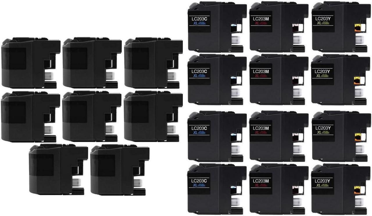 Alt view image 2 of 7 - SuppliesMAX Compatible Replacement for Brother MFC-J5320DW/J5520DW/J5620DW/J5625DW/J5720DW High Yield Inkjet Combo Pack (8-BK/4-C/M/Y) (LC-209BK_8PK_LC-203CMY_4PK)