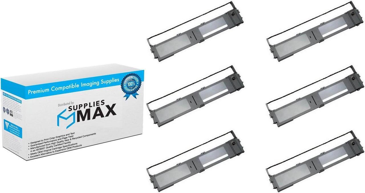 Main image of SuppliesMAX Compatible Replacement for Fujitsu DL-2400/DL-2600/DL-4400/DL-5600/DL-5800 Black Printer Ribbons (6/PK) (FUU011080)