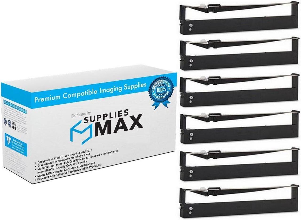 Main image of SuppliesMAX Compatible Replacement for CIGP1857 Black Printer Ribbons (6/PK) - Replacement to IBM InfoPrint 57P1743