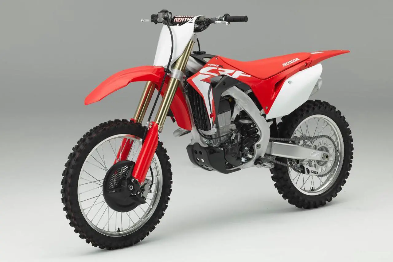 Alt view image 4 of 6 - New Ray 57873 1 by 12 Scale Diecast for Honda CRF450R Motorcycle Model, Red