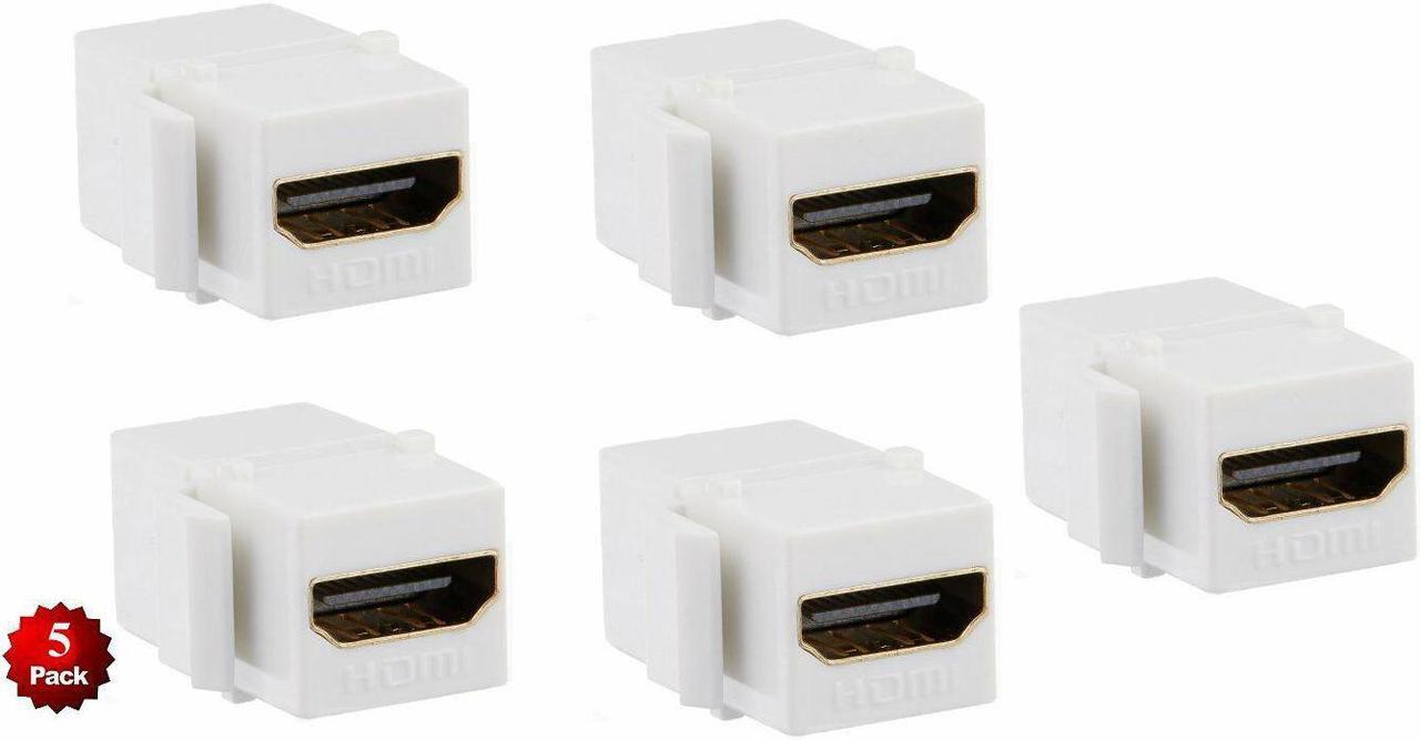 Main image of 5x HDMI Premium HD 4K 2K Keystone Insert Coupler Female Jack Joiner Extender