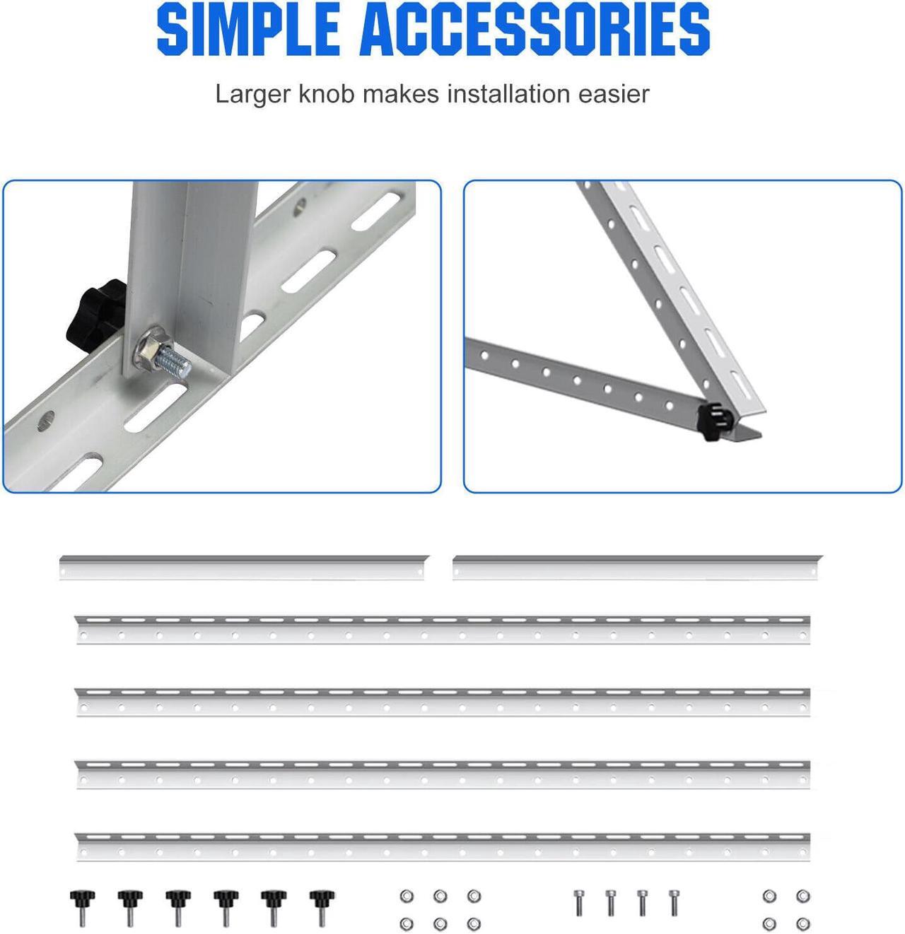 Alt view image 6 of 6 - 28 inch Adjustable Solar Panel Tilt Mount Mounting Rack Bracket RV