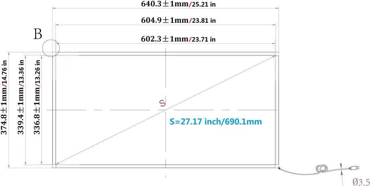 Alt view image 2 of 7 - 27 inch 10 Points Infrared Touch Screen Overlay,  Multipoint IR touch Frame , USB Free Driver, Easy Fix and Install, for Digital Signage Whiteboard Kiosks  Interactive Application