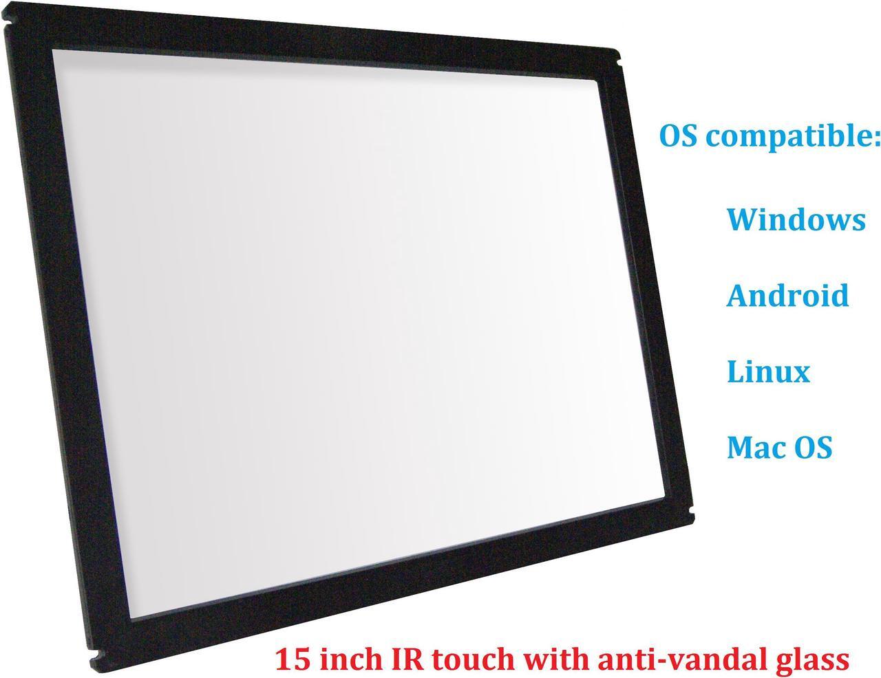 Main image of 15 Inch Multi Points IR Touch Screen Infrared Touch Panels Overlay USB Free Driver HID Compatible