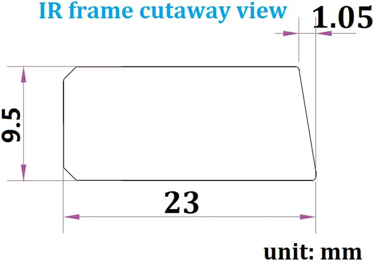 Alt view image 5 of 7 - 65 Inch 10 Points Multi-Touch Infrared Touch Overlay 65 inches IR Touch screen Panel Infrared Touch Frame USB Free Driver HID Compatible