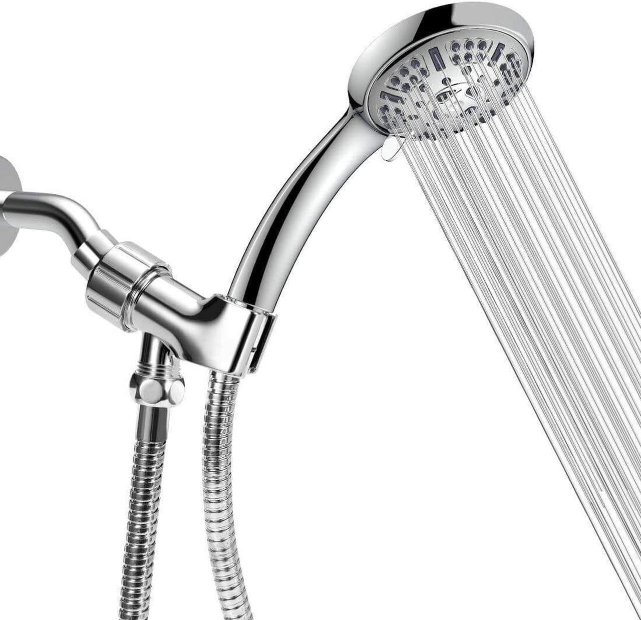Alt view image 2 of 6 - WASSA Handheld Shower Head Set With Hose High Pressure 9 Functions Bathroom