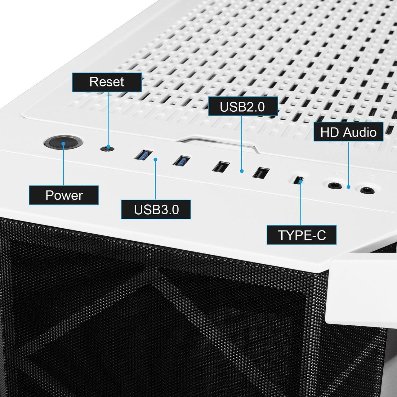 Alt view image 3 of 7 - Segotep Phoenix T1 E-ATX Full-Tower PC Gaming Case,  GPU Vertical Mounting, Support Dual 360mm Water Cooling Radiators, Supports up to 7 Fans, Tempered Glass Side Panel, Front I/O USB 3.0 Type-C Port