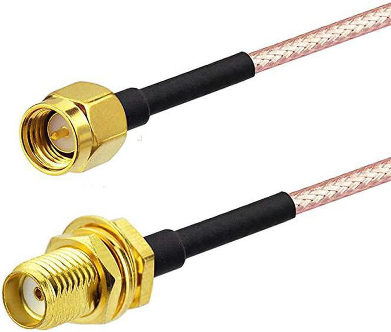 Alt view image 4 of 7 - SMA Female Bulkhead Mount to SMA Male RG316 Antenna Extension Cable 6 inch 15cm 2Pack Compatible with 4G LTE Router Gateway Cell Phone Signal Booster Cellular Amplifier SDR USB Dongle Receiver