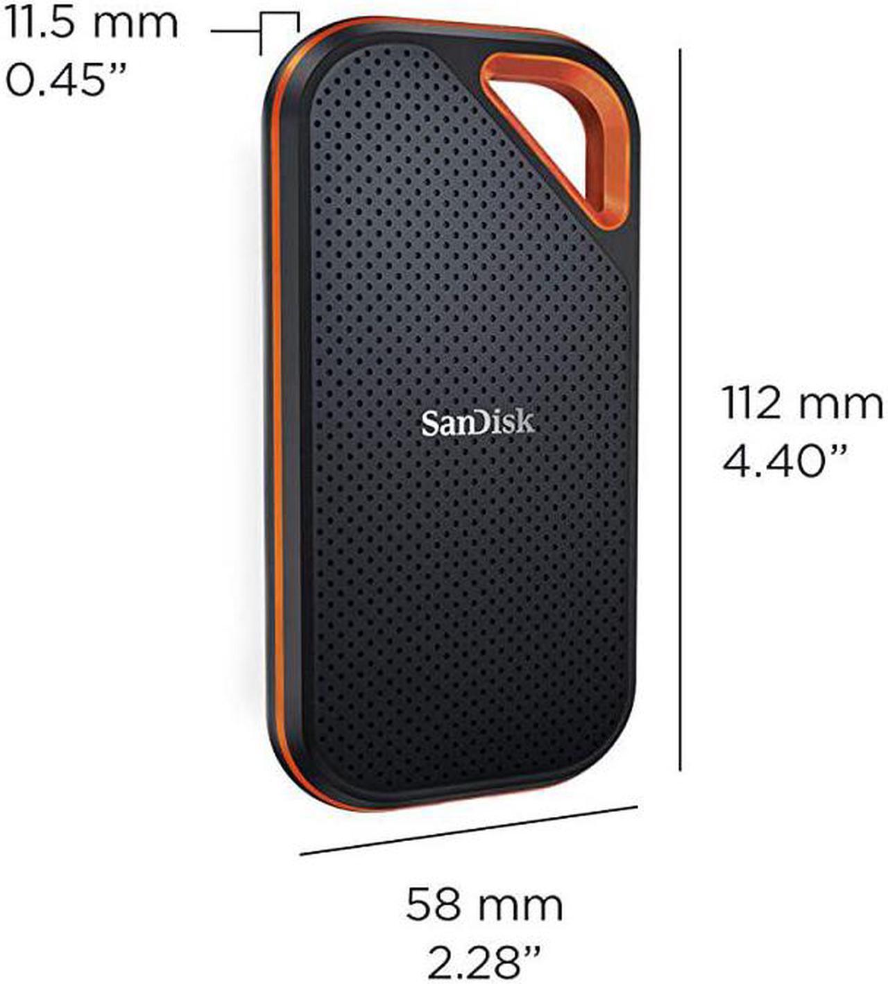 Alt view image 3 of 7 - 2TB Extreme PRO Portable External SSD Up to 1050MBs USBC USB 31 SDSSDE802T00G25