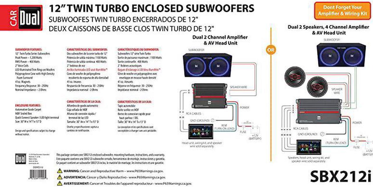 Alt view image 4 of 5 - SBX212i 12inch illumiNITE High Performance Studio Enclosed Subwoofers with 1200 Watts of Peak Power 41Ounce Magnets