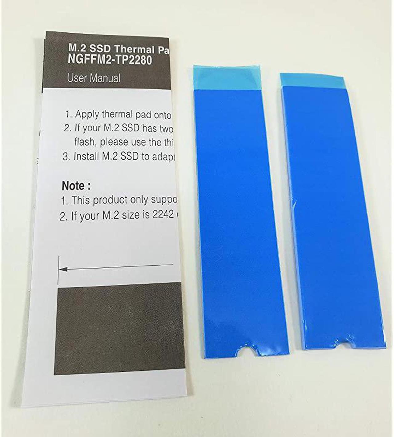 Alt view image 5 of 6 - M.2 SSD Thermal Cooling Pad (NGFFM2-TP2280) Blue