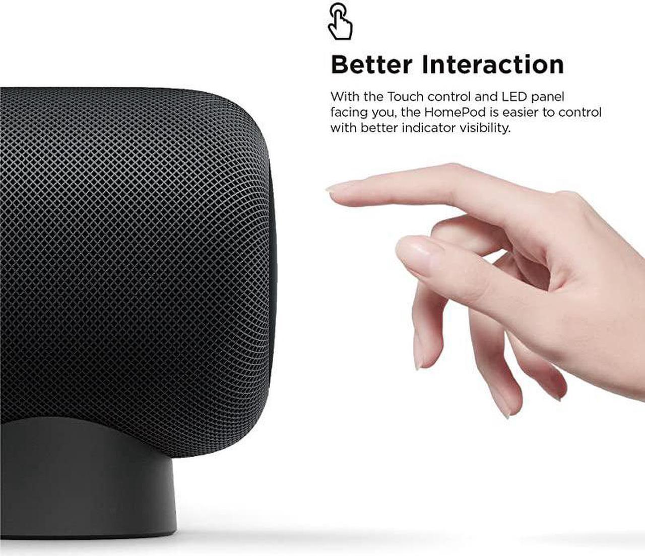 Alt view image 2 of 7 - HomePod Stand Black NonToxic Silicone ScratchFree Proper EQ for Apple HomePod