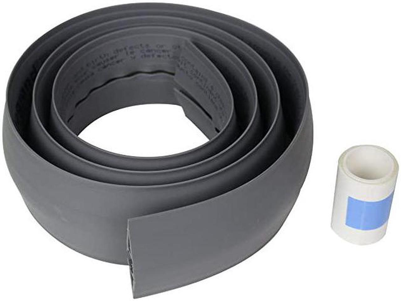 Alt view image 2 of 5 - Floor Cord Management Kit Corduct Cord Protector Wire Organizer and Hider Rubber Cable Cover and Concealer Gray 5 Feet CDG5