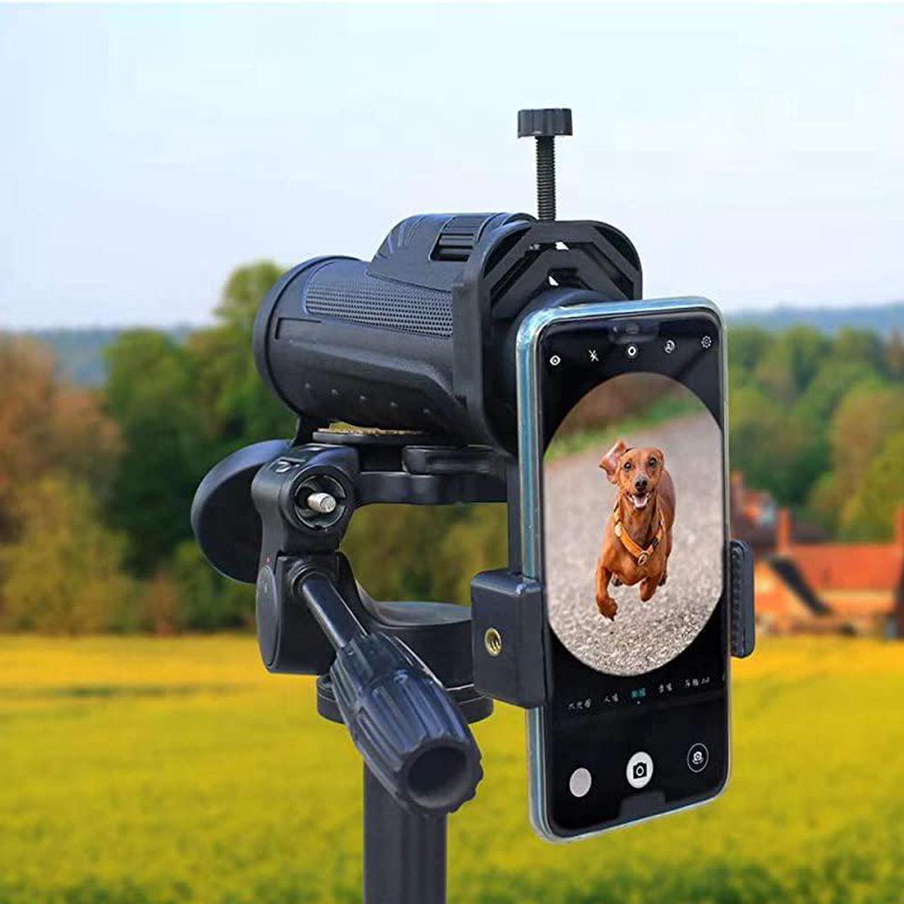 Alt view image 2 of 6 - Cellphone Telescope Adapter Mount, Universal Phone Scope Mount, Work with for Spotting Scope, Telescope, Microscope, Monocular, Binocular, for iPhone, Samsung, HTC, LG and More