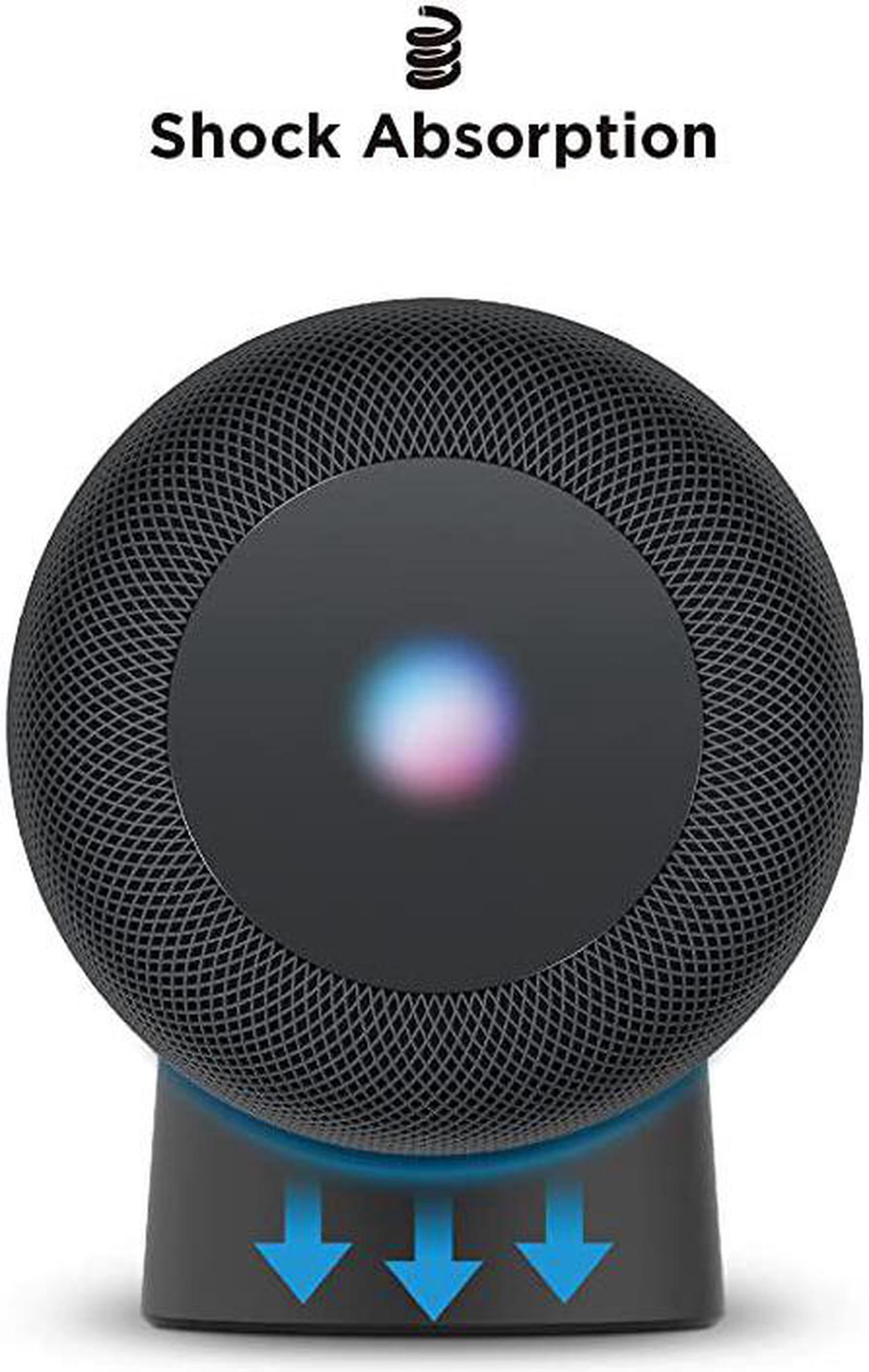 Alt view image 4 of 7 - HomePod Stand Black NonToxic Silicone ScratchFree Proper EQ for Apple HomePod