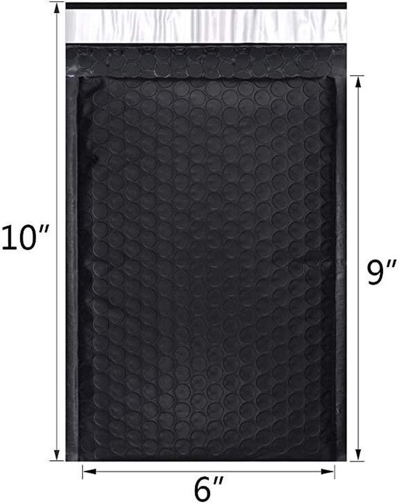 Alt view image 2 of 7 - 6x10 Inch Black Poly Bubble Mailers Padded Envelopes Shipping Bags 50pcs