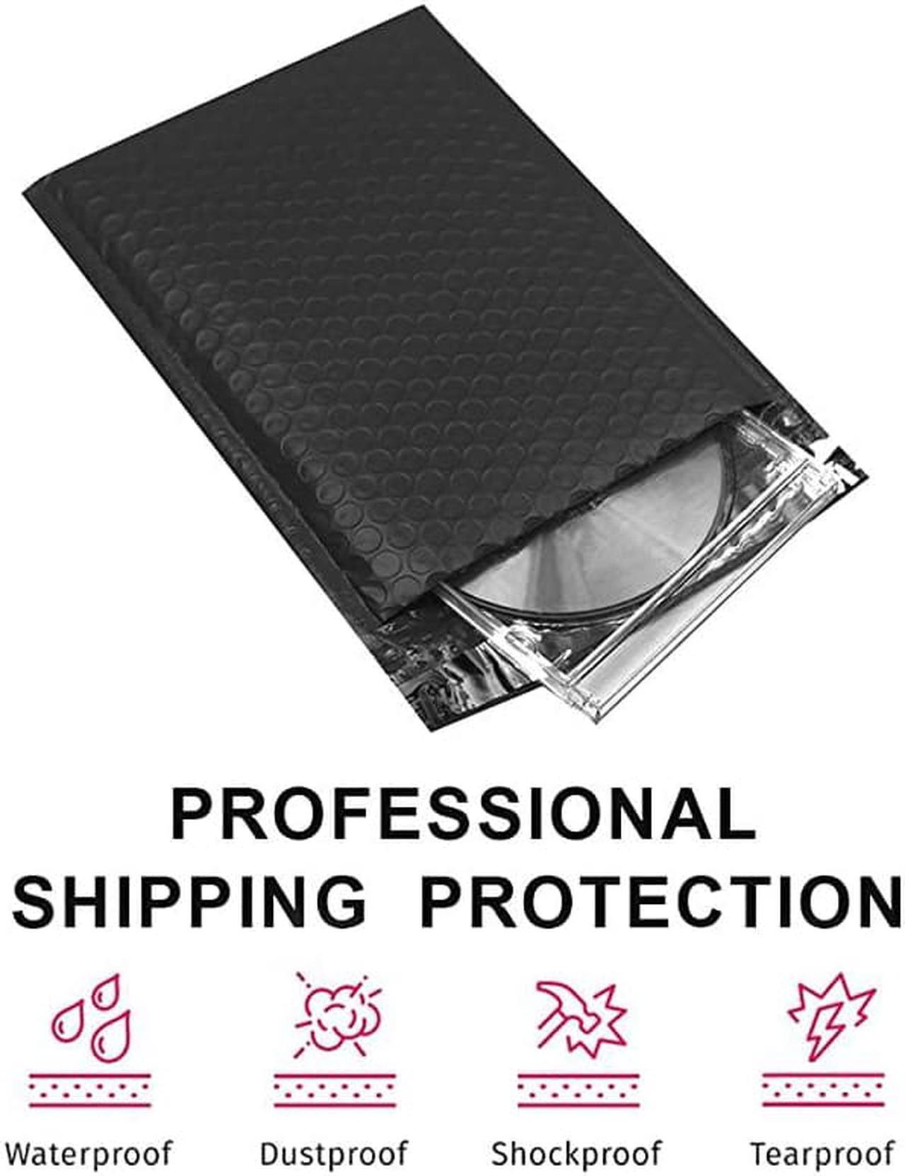 Alt view image 3 of 7 - 6x10 Inch Black Poly Bubble Mailers Padded Envelopes Shipping Bags 50pcs