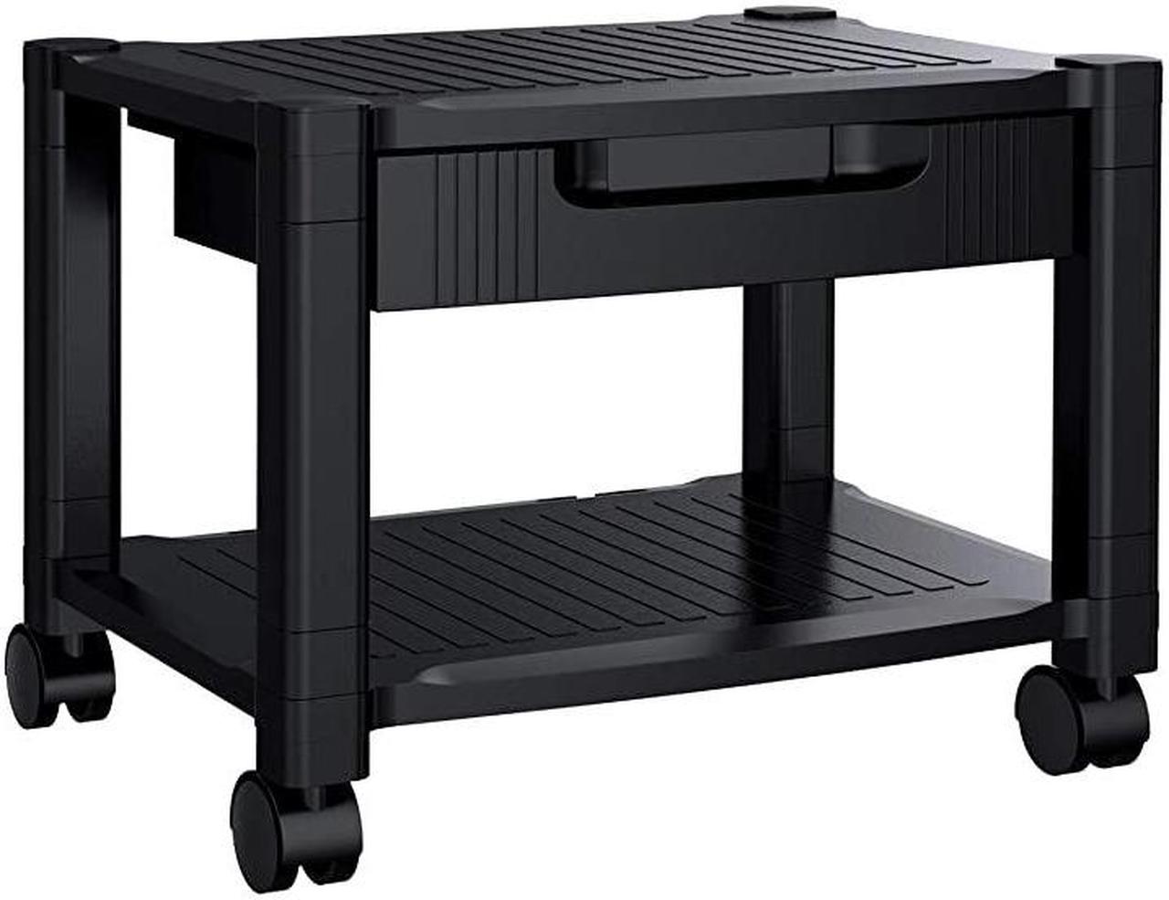 Main image of Printer Stand Under Desk Printer Stand with Cable Management Storage Drawers Height Adjustable Printer Desk with 4 Wheels Lock Mechanism for Mini 3D Printer by