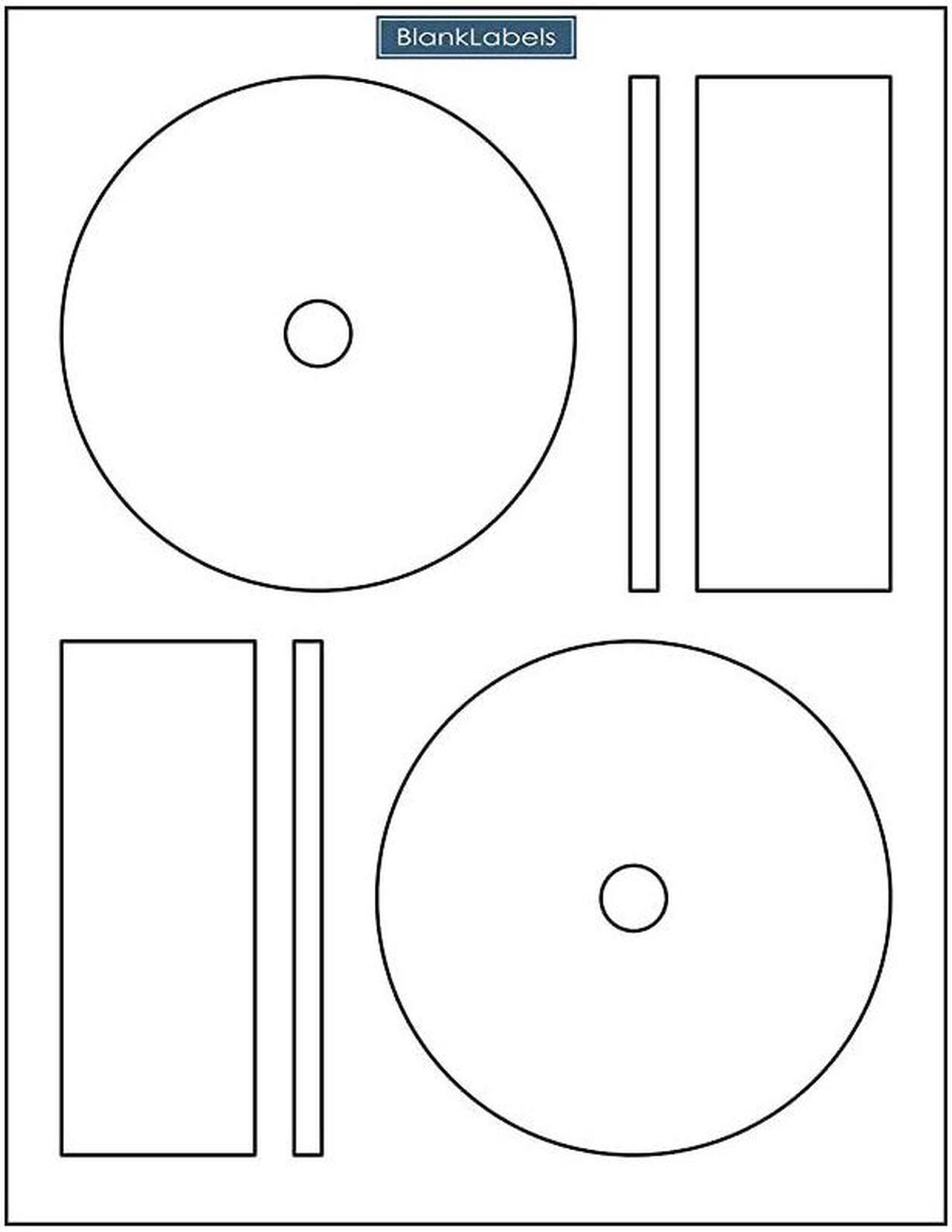 Main image of 600 CD DVD Labels  Brand fits Memorex Full Core Compatible Economy Matte Labels 2 Labels per Sheet Small Centers Only Ink Jet Laser Compatible