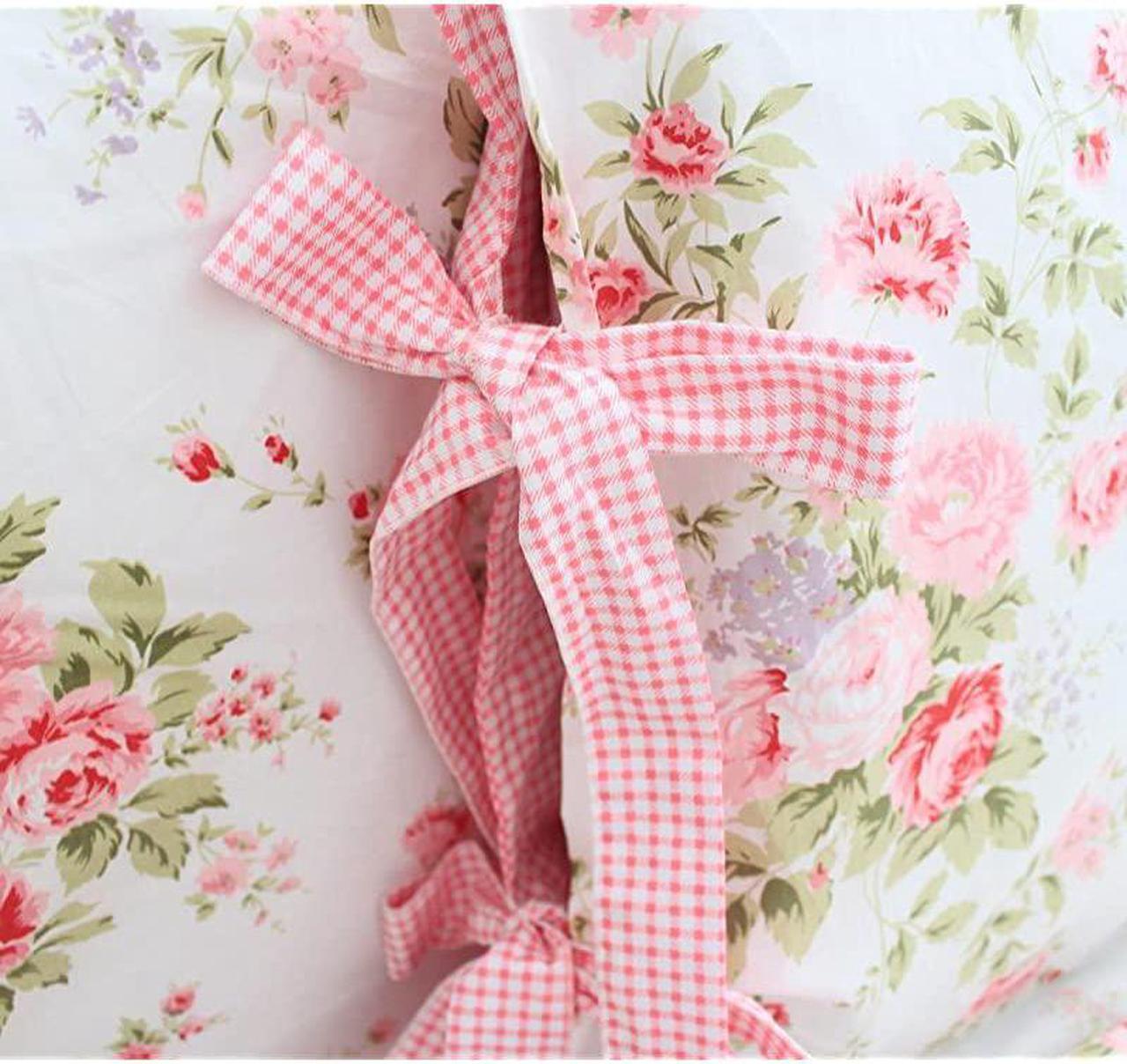 Alt view image 2 of 7 - Bed Sheets Pink Rose Floral Print Bed Sheet Set 4Piece Full Size