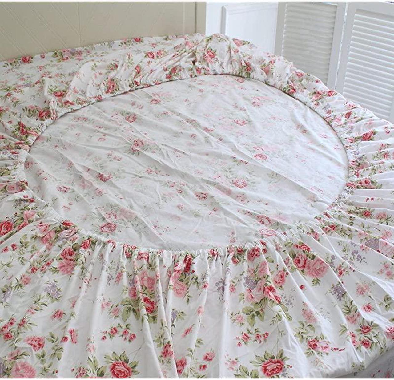 Alt view image 4 of 7 - Bed Sheets Pink Rose Floral Print Bed Sheet Set 4Piece Full Size