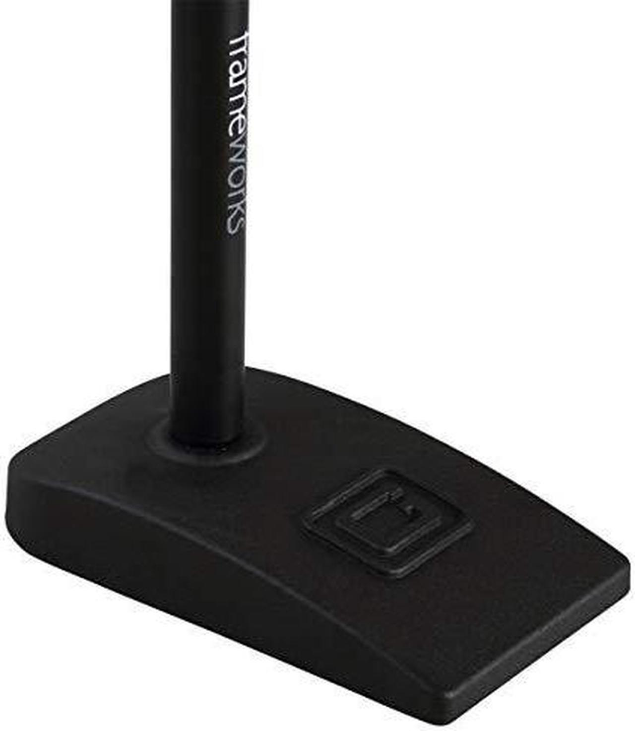 Alt view image 2 of 4 - Short Weighted Base Microphone Stand with Soft Grip Twist Clutch Boom arm and both 38 and 58 Mounts Base Dimensions 45 X 8 GFWMIC0821
