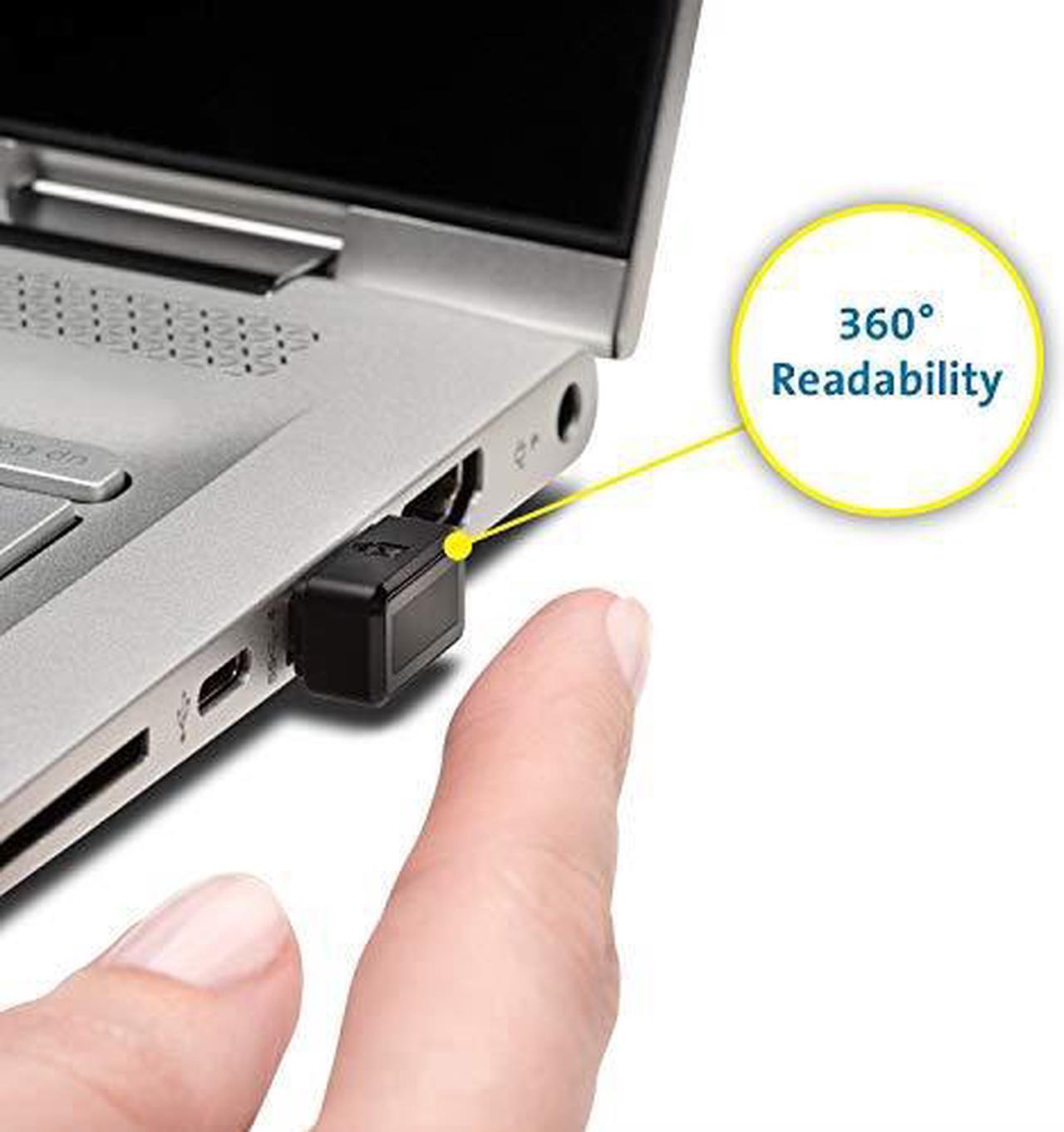 Alt view image 2 of 7 - VeriMark USB Fingerprint Key Reader Windows Hello FIDO U2F AntiSpoofing K67977WW