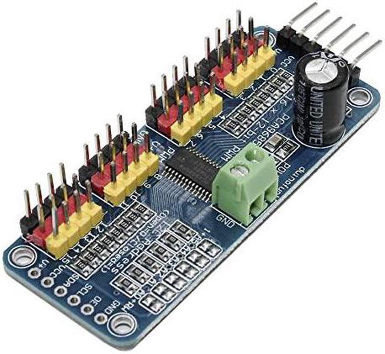 Alt view image 6 of 7 - 5pcs SG90 9G Micro Servo Motor with PCA9685 16 Channel 12 Bit PWM Servo Motor Driver IIC Module for Arduino Raspberry Pi RC Robot Arm Helicopter Airplane Remote Control