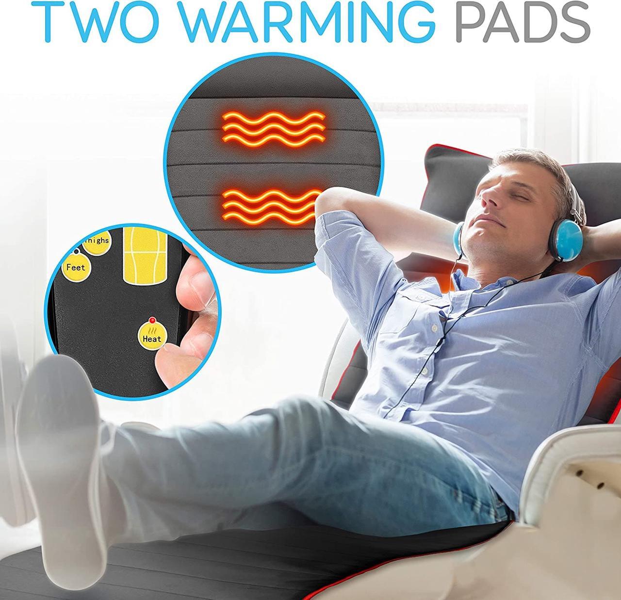 Alt view image 4 of 7 - Full Body Vibrating Massage Mat - Massaging Heating Pad, Massage Mattress Cushion w/ 10 Vibrating Motors, Warming Back Massager Mat, Relieves Stress & Muscle Pain