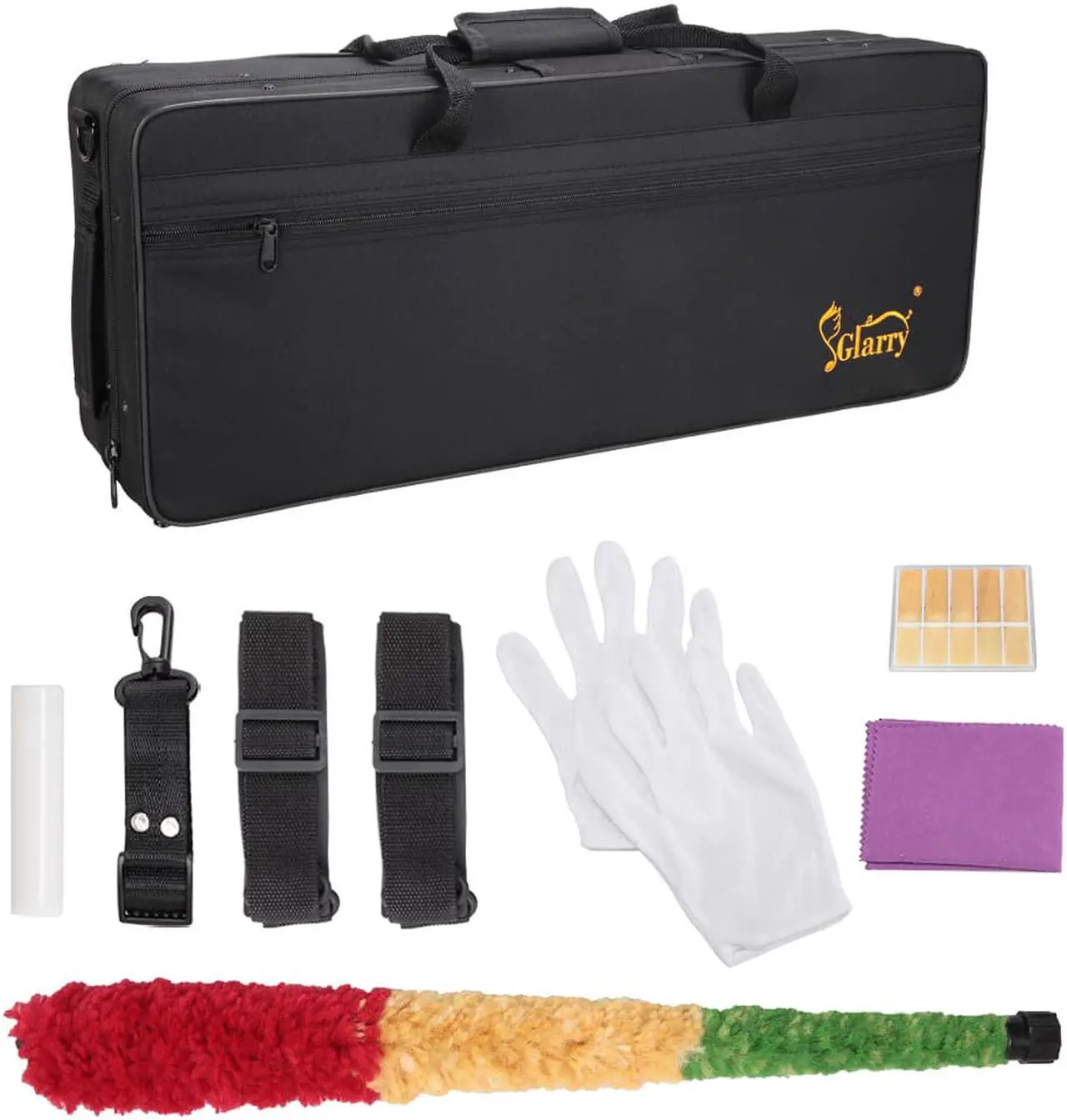 Alt view image 4 of 7 - Black Glarry Alto Saxophone  Alto SAX Eb  with  W/ Case 10 Reeds Strap