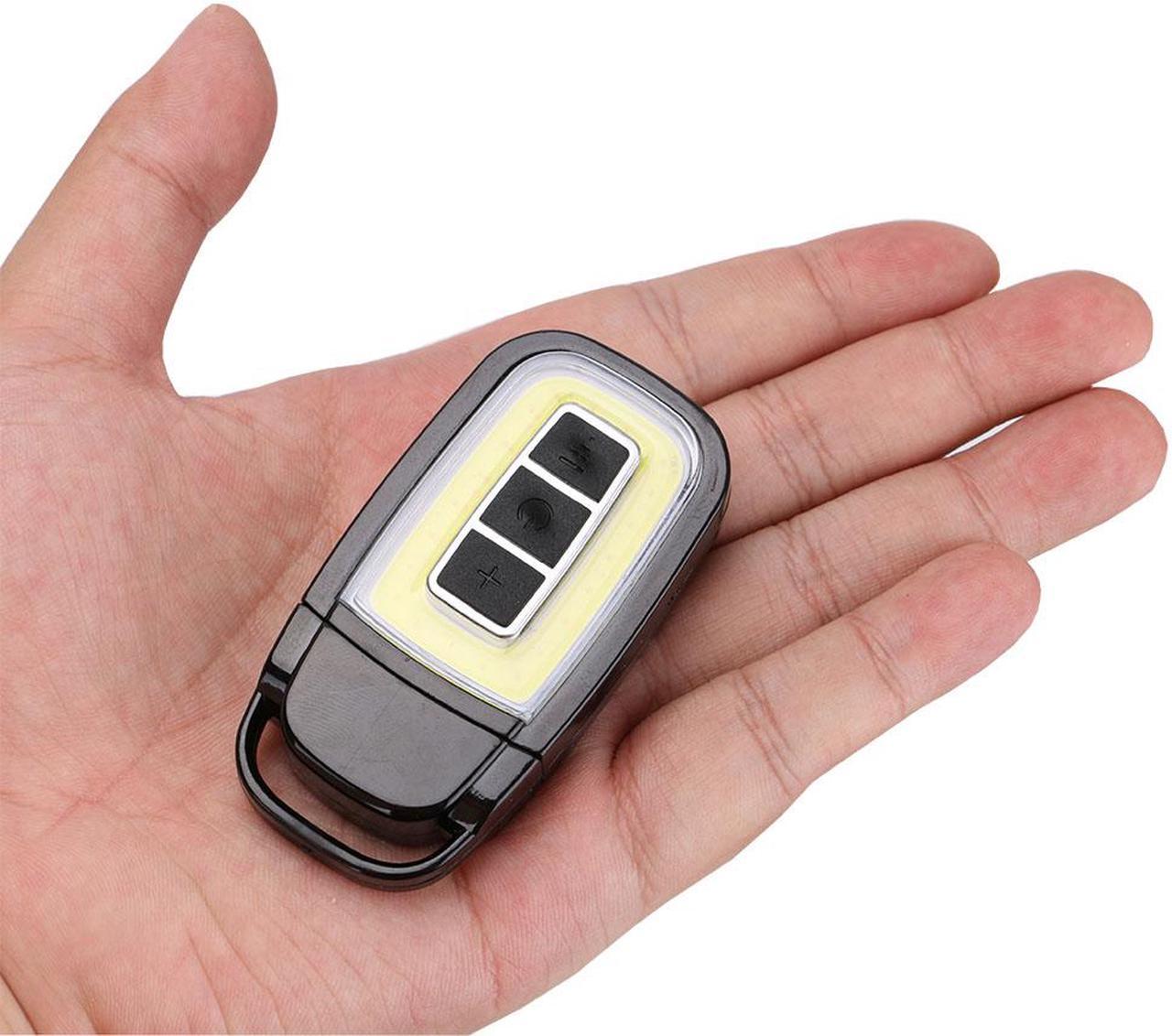 Mini COB LED Flashlight USB Rechargeable Torch Car Key Pocket Flashlight 3 Modes Emergency Portable Camping Lantern